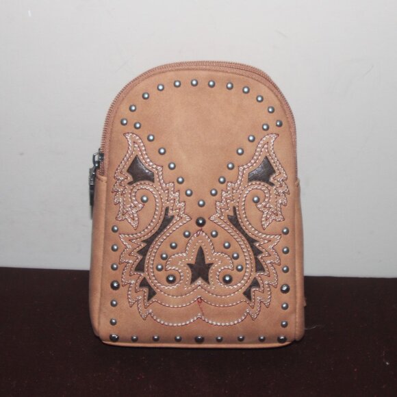 NWT MONTANA WEST CROSSBODY/SLING BAG - TAN - Picture 1 of 4